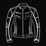 black leather motorcycle jacket image